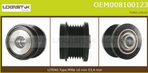 LGK OEM008100123 - Ремъчна шайба, генератор vvparts.bg