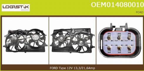 LGK OEM014080010 - Електромотор, вентилатор на радиатора vvparts.bg