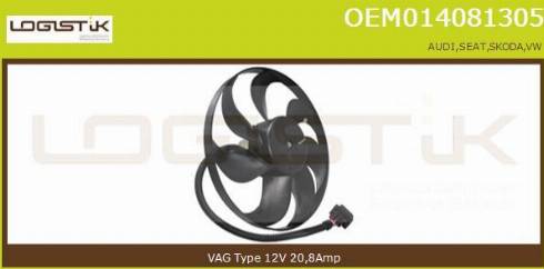 LGK OEM014081305 - Вентилатор, охлаждане на двигателя vvparts.bg