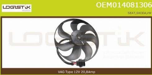 LGK OEM014081306 - Вентилатор, охлаждане на двигателя vvparts.bg