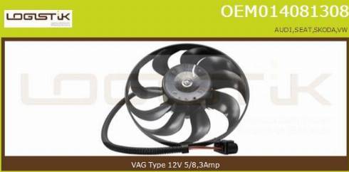 LGK OEM014081308 - Вентилатор, охлаждане на двигателя vvparts.bg