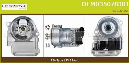 LGK OEM035078301 - Електромотор, кормилна рейка vvparts.bg