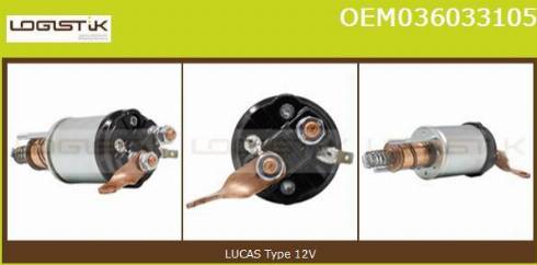LGK OEM036033105 - Магнитен превключвател, стартер vvparts.bg