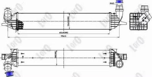 Loro 042-018-0005 - Интеркулер (охладител за въздуха на турбината) vvparts.bg