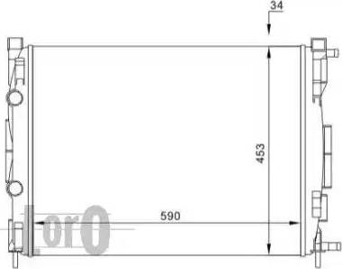 Loro 042-017-0049 - Радиатор, охлаждане на двигателя vvparts.bg