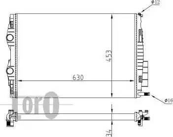 Loro 042-017-0062 - Радиатор, охлаждане на двигателя vvparts.bg