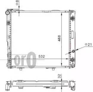 Loro 054-017-0044 - Радиатор, охлаждане на двигателя vvparts.bg