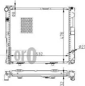 Loro 054-017-0046-B - Радиатор, охлаждане на двигателя vvparts.bg