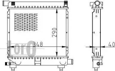 Loro 054-017-0040-B - Радиатор, охлаждане на двигателя vvparts.bg