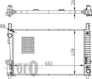 Loro 054-017-0050-B - Радиатор, охлаждане на двигателя vvparts.bg