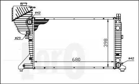 Loro 054-017-0007-B - Радиатор, охлаждане на двигателя vvparts.bg