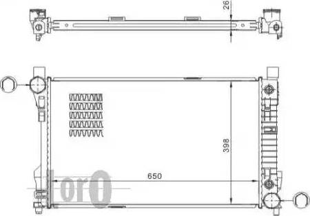 Loro 054-017-0011-B - Радиатор, охлаждане на двигателя vvparts.bg