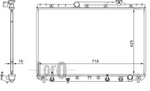 Loro 051-017-0005 - Радиатор, охлаждане на двигателя vvparts.bg
