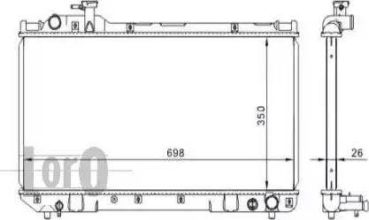 Loro 051-017-0015 - Радиатор, охлаждане на двигателя vvparts.bg