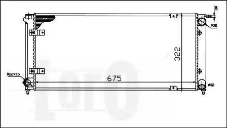 Loro 053-017-0016 - Радиатор, охлаждане на двигателя vvparts.bg