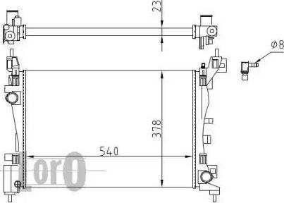 Loro 016-017-0066 - Радиатор, охлаждане на двигателя vvparts.bg