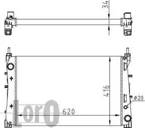 Loro 016-017-0063 - Радиатор, охлаждане на двигателя vvparts.bg