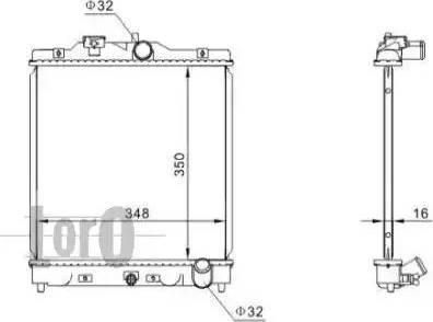 Loro 018-017-0020 - Радиатор, охлаждане на двигателя vvparts.bg