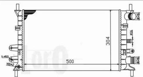 Loro 017-017-0010 - Радиатор, охлаждане на двигателя vvparts.bg