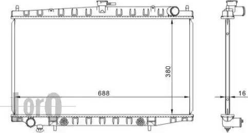 Loro 035-017-0010 - Радиатор, охлаждане на двигателя vvparts.bg