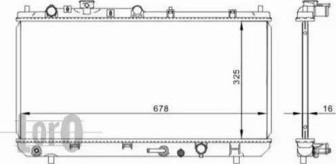 Loro 030-017-0007 - Радиатор, охлаждане на двигателя vvparts.bg