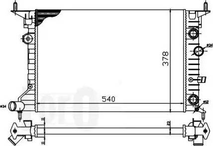 Loro 037-017-0043 - Радиатор, охлаждане на двигателя vvparts.bg