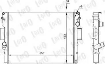 Loro 022-017-0007 - Радиатор, охлаждане на двигателя vvparts.bg