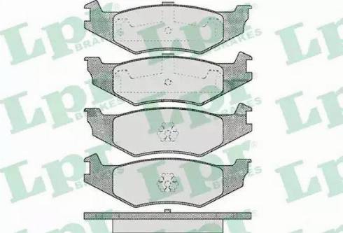 LPR 05P456 - Комплект спирачно феродо, дискови спирачки vvparts.bg