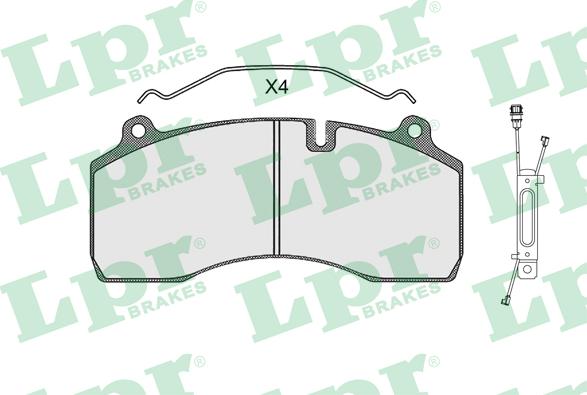 LPR 05P1501A - Комплект спирачно феродо, дискови спирачки vvparts.bg