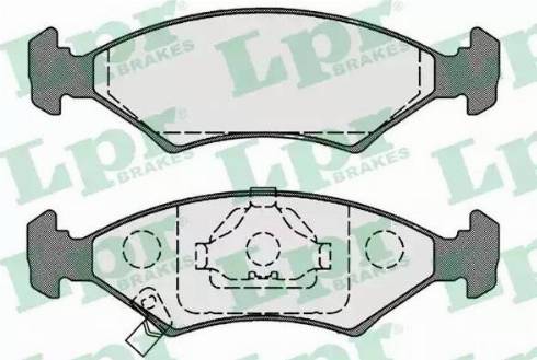 LPR 05P1067 - Комплект спирачно феродо, дискови спирачки vvparts.bg