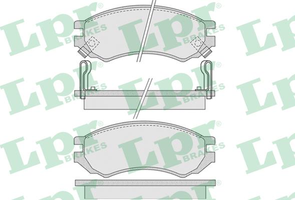 LPR 05P1008 - Комплект спирачно феродо, дискови спирачки vvparts.bg