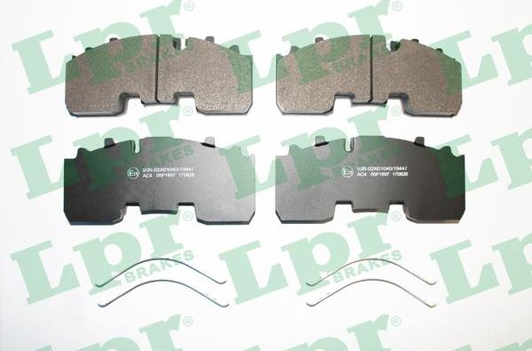LPR 05P1897 - Комплект спирачно феродо, дискови спирачки vvparts.bg
