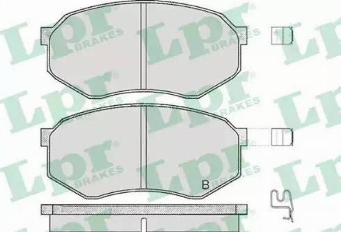 LPR 05P374 - Комплект спирачно феродо, дискови спирачки vvparts.bg