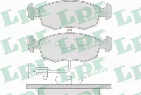 LPR 05P744 - Комплект спирачно феродо, дискови спирачки vvparts.bg