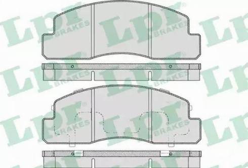 LPR 05P723 - Комплект спирачно феродо, дискови спирачки vvparts.bg