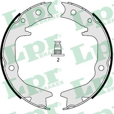 LPR 08920 - Комплект спирачна челюст, ръчна спирачка vvparts.bg