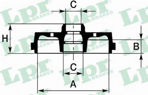 LPR 7D0426C - Спирачен барабан vvparts.bg