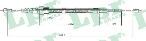 LPR C0953B - Жило, ръчна спирачка vvparts.bg