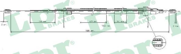 LPR C0936B - Жило, ръчна спирачка vvparts.bg