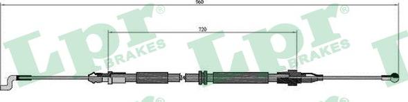 LPR C0973B - Жило, ръчна спирачка vvparts.bg