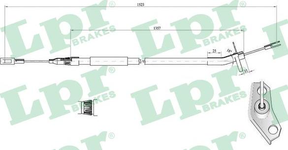 LPR C0446B - Жило, ръчна спирачка vvparts.bg