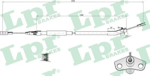 LPR C0448B - Жило, ръчна спирачка vvparts.bg