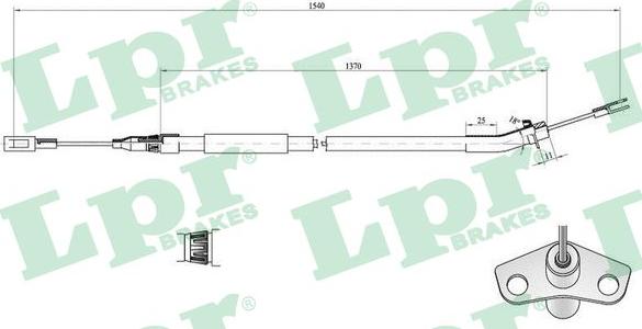 LPR C0442B - Жило, ръчна спирачка vvparts.bg