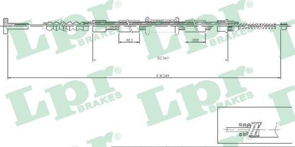 LPR C0471B - Жило, ръчна спирачка vvparts.bg