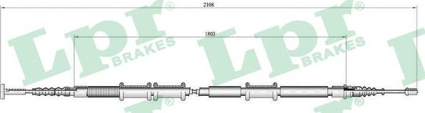 LPR C0473B - Жило, ръчна спирачка vvparts.bg