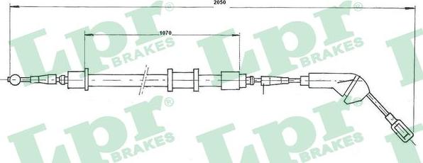 LPR C0582B - Жило, ръчна спирачка vvparts.bg