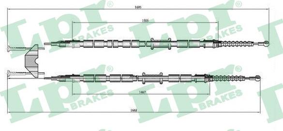 LPR C0538B - Жило, ръчна спирачка vvparts.bg