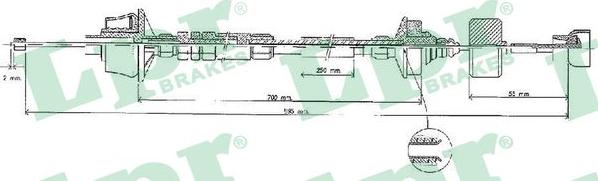 LPR C0537C - Въжен механизъм, задействане на съединителя vvparts.bg