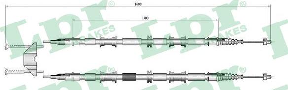 LPR C0654B - Жило, ръчна спирачка vvparts.bg