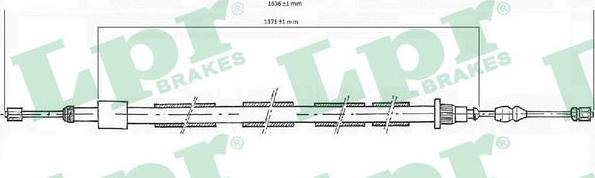 LPR C0616B - Жило, ръчна спирачка vvparts.bg